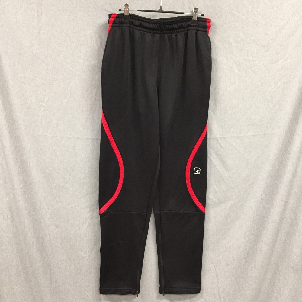 AND1‎ Mens Black Track Pants Medium Basketball Warm Up Red Trim